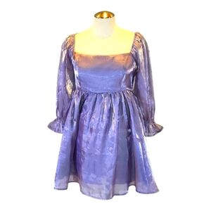 Thirty Thirty LA Purple Shiny Fit & Flare Dess M